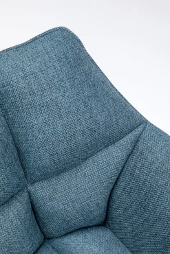 Discount KARE Design Krzesło obrotowe z podłokietnikami tapicerowane zielone nogi czarne 66x84 cm - KARE