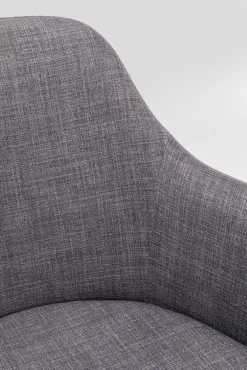 Outlet KARE Design Krzesło obrotowe z podłokietnikami Madame 62x87 cm jasnoszare - KARE