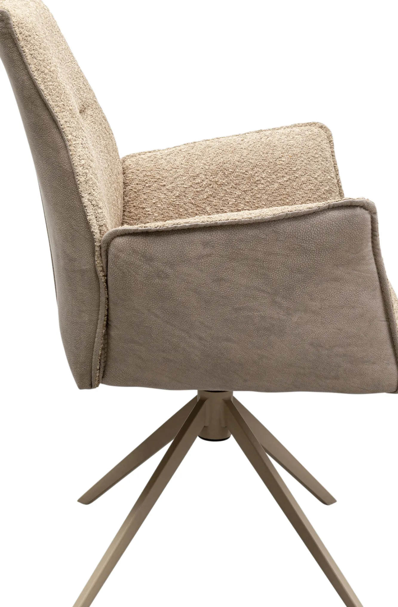 New KARE Design Krzesło obrotowe z podłokietnikami Liverpool greige - KARE