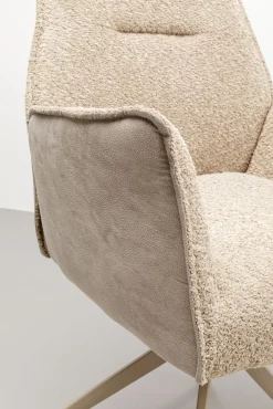 New KARE Design Krzesło obrotowe z podłokietnikami Liverpool greige - KARE