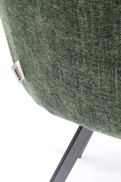 Outlet KARE Design Krzesło obrotowe z podłokietnikami zielone nogi czarne 62x83 cm - KARE