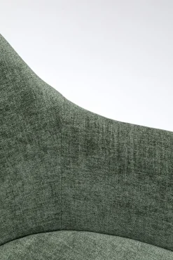 Outlet KARE Design Krzesło obrotowe z podłokietnikami zielone nogi czarne 62x83 cm - KARE