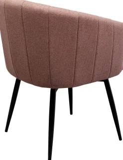 Outlet KARE Design Krzesło obrotowe z podłokietnikami kolor różowy nogi ze stali czarne 60x81 cm - KARE