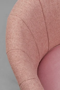 Outlet KARE Design Krzesło obrotowe z podłokietnikami kolor różowy nogi ze stali czarne 60x81 cm - KARE