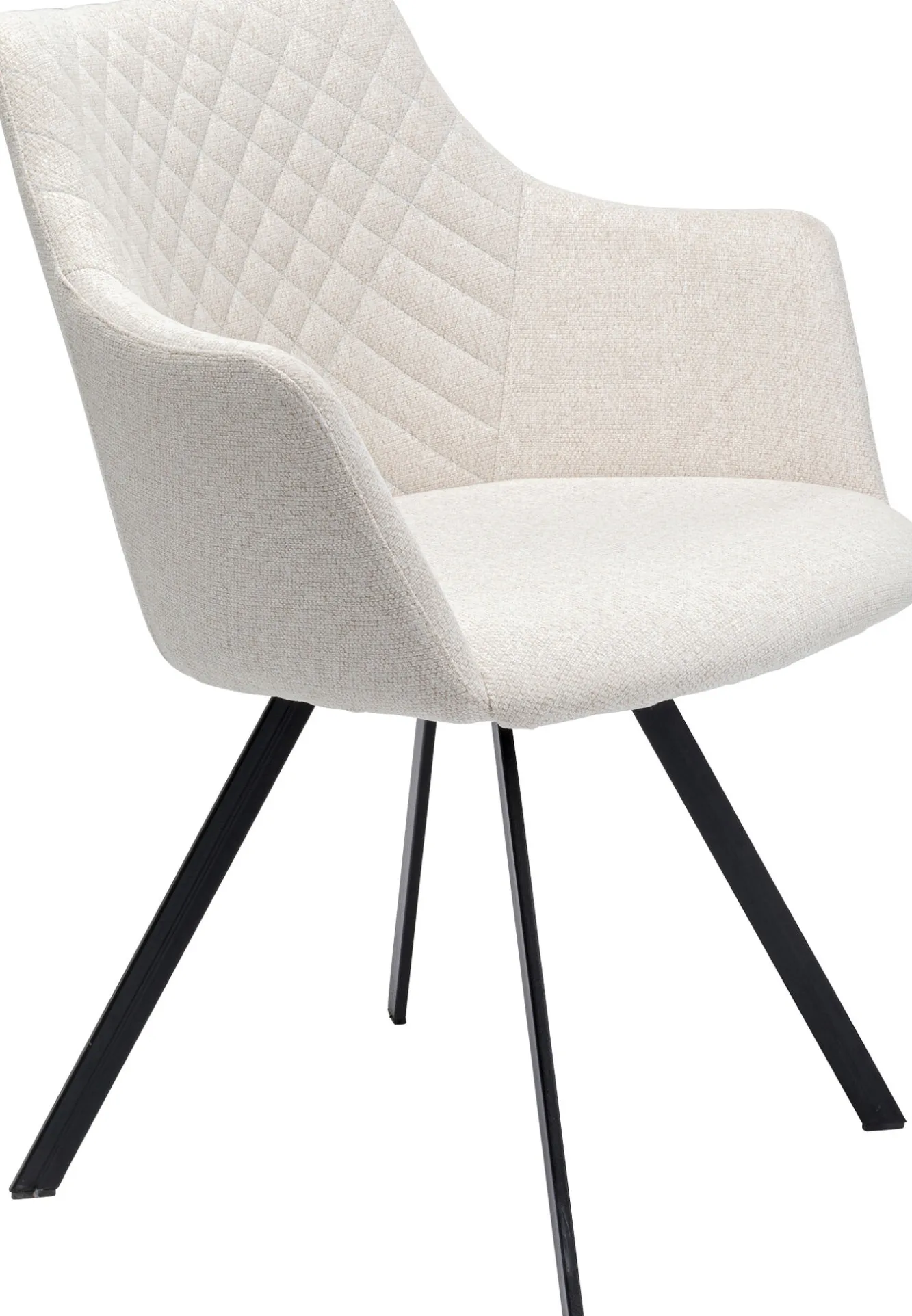 Best KARE Design Krzesło obrotowe z podłokietnikami Coco 53x84 cm kremowe - KARE