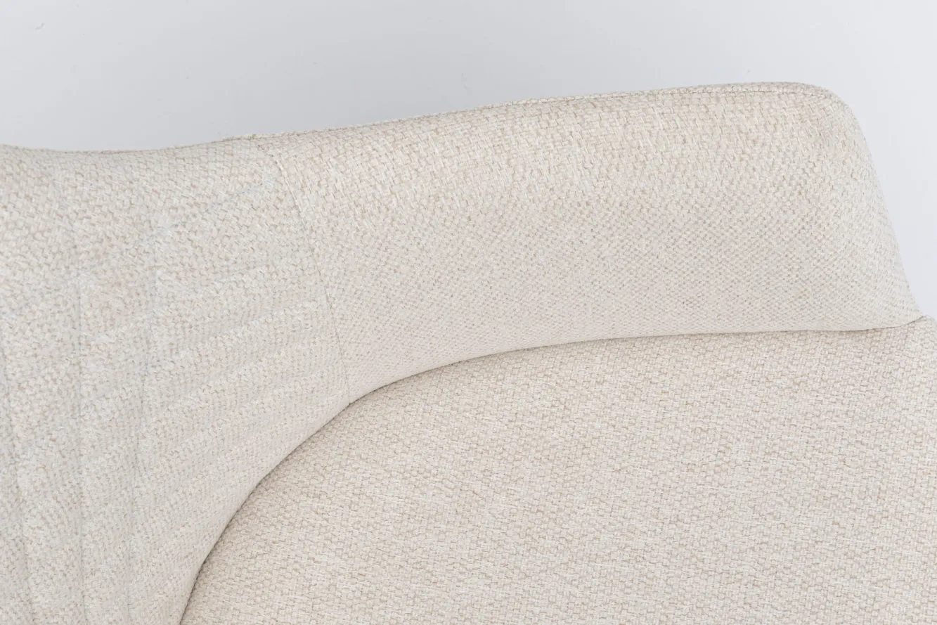 Best KARE Design Krzesło obrotowe z podłokietnikami Coco 53x84 cm kremowe - KARE