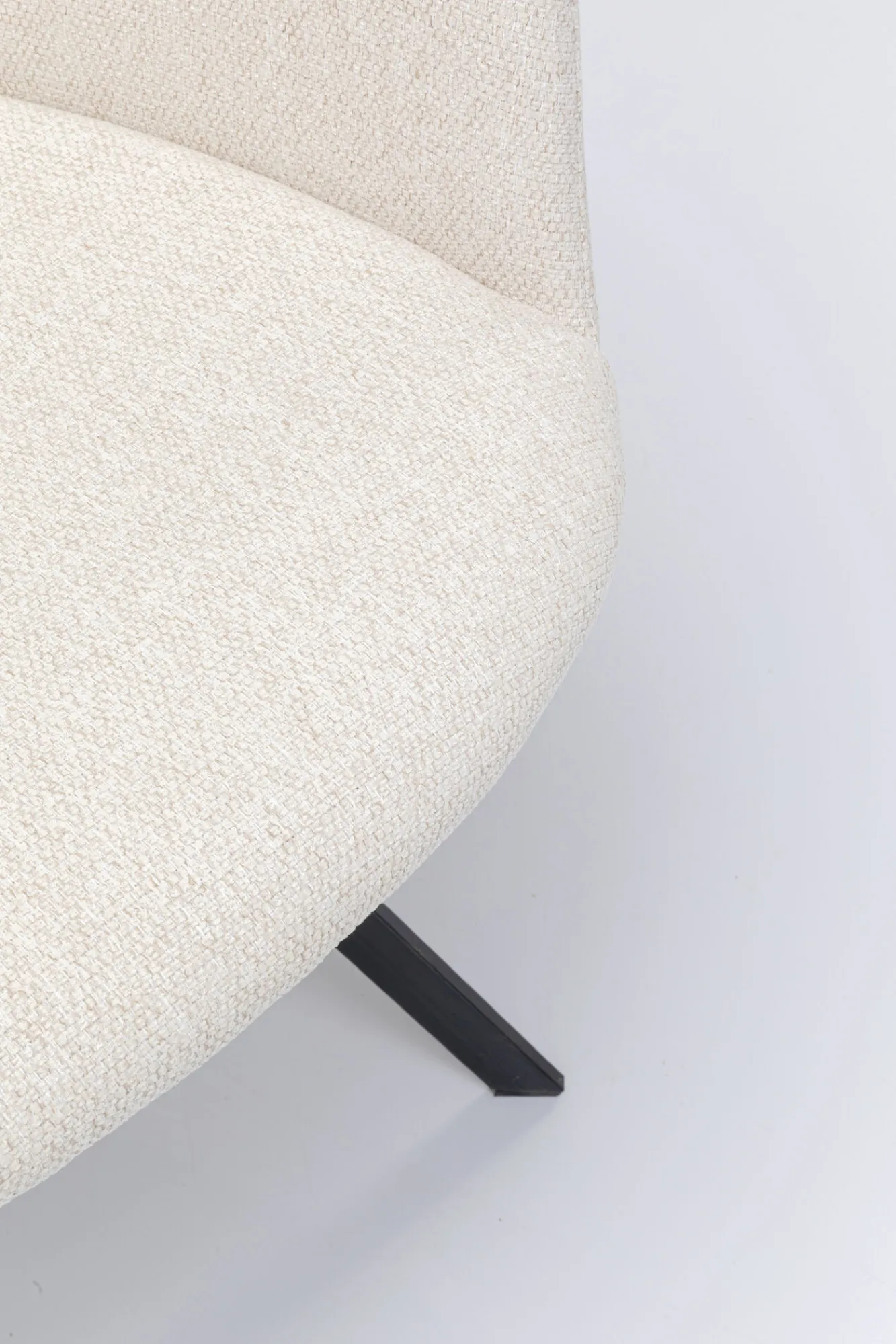 Best KARE Design Krzesło obrotowe z podłokietnikami Coco 53x84 cm kremowe - KARE