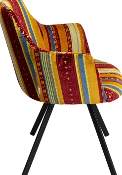 Fashion KARE Design Krzesło obrotowe z podłokietnikami kolorowe z czarnymi nogami 62x83 cm - KARE
