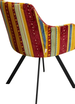 Fashion KARE Design Krzesło obrotowe z podłokietnikami kolorowe z czarnymi nogami 62x83 cm - KARE