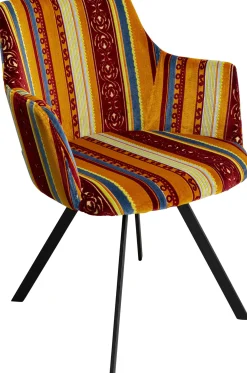Fashion KARE Design Krzesło obrotowe z podłokietnikami kolorowe z czarnymi nogami 62x83 cm - KARE