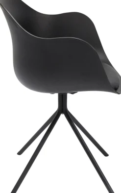 Clearance KARE Design Krzesło obrotowe z podłokietnikami Bel Air 58x78 cm czarne ekoskóra - KARE