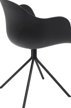 Clearance KARE Design Krzesło obrotowe z podłokietnikami Bel Air 58x78 cm czarne ekoskóra - KARE