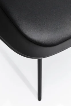 Clearance KARE Design Krzesło obrotowe z podłokietnikami Bel Air 58x78 cm czarne ekoskóra - KARE