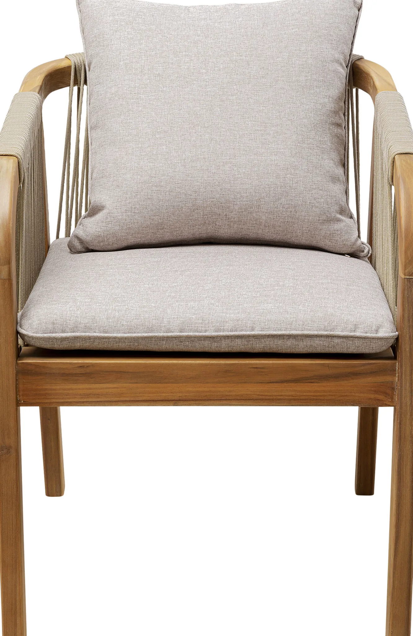 Discount KARE Design Krzesło ogrodowe z drewna akacjowego poduszki szare 59x72 cm - KARE
