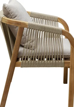 Discount KARE Design Krzesło ogrodowe z drewna akacjowego poduszki szare 59x72 cm - KARE