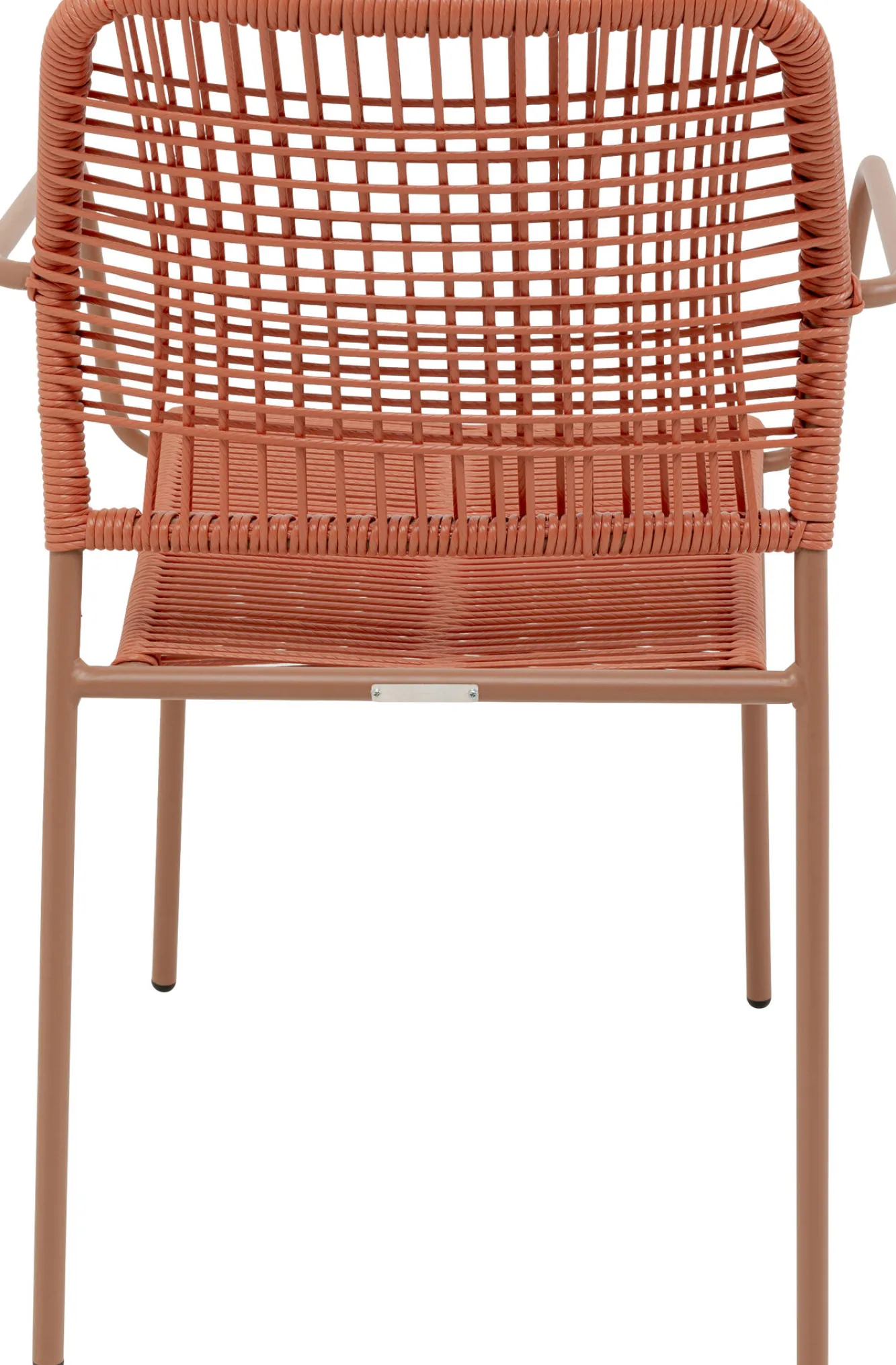 Fashion KARE Design Krzesło ogrodowe z podłokietnikami w kolorze czerwonym ażurowe 54x85 cm - KARE