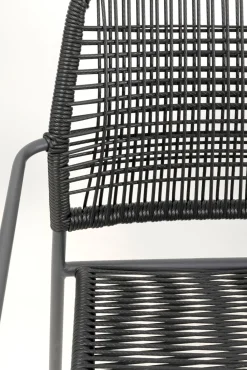 New KARE Design Krzesło ogrodowe z podłokietnikami w kolorze czarnym ażurowe 54x85 cm - KARE