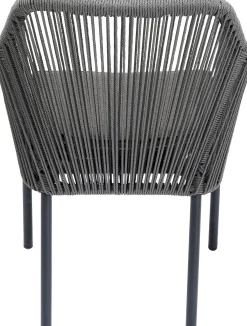 Online KARE Design Krzesło ogrodowe z podłokietnikami Wave 66x79 cm szare - KARE