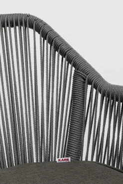 Online KARE Design Krzesło ogrodowe z podłokietnikami Wave 66x79 cm szare - KARE