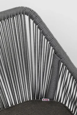 Online KARE Design Krzesło ogrodowe z podłokietnikami Wave 66x79 cm szare - KARE