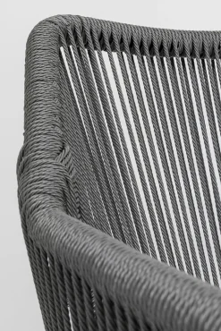 Online KARE Design Krzesło ogrodowe z podłokietnikami Wave 66x79 cm szare - KARE