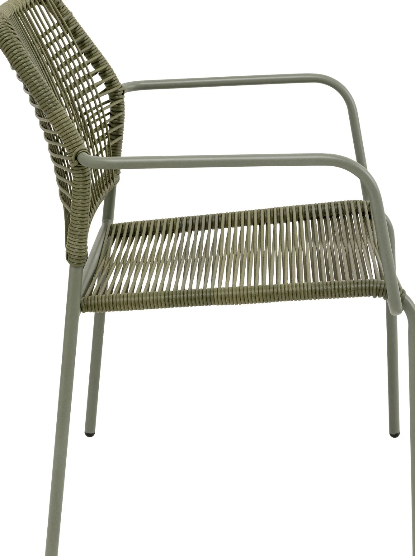 Clearance KARE Design Krzesło ogrodowe z podłokietnikami w kolorze zielonym ażurowe 54x85 cm - KARE