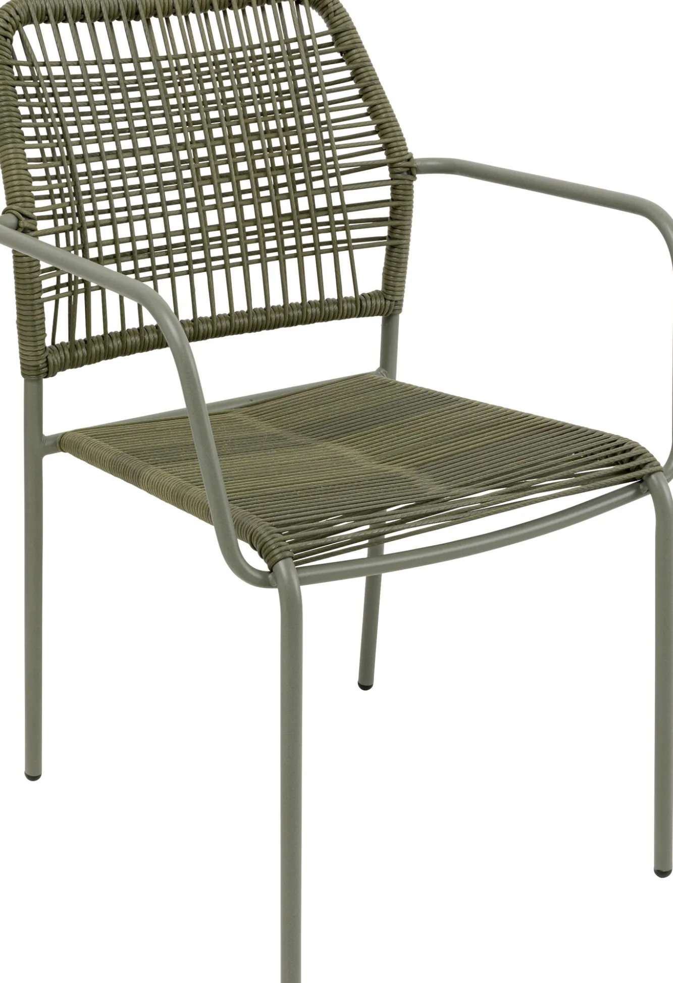 Clearance KARE Design Krzesło ogrodowe z podłokietnikami w kolorze zielonym ażurowe 54x85 cm - KARE