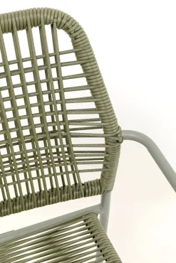 Clearance KARE Design Krzesło ogrodowe z podłokietnikami w kolorze zielonym ażurowe 54x85 cm - KARE