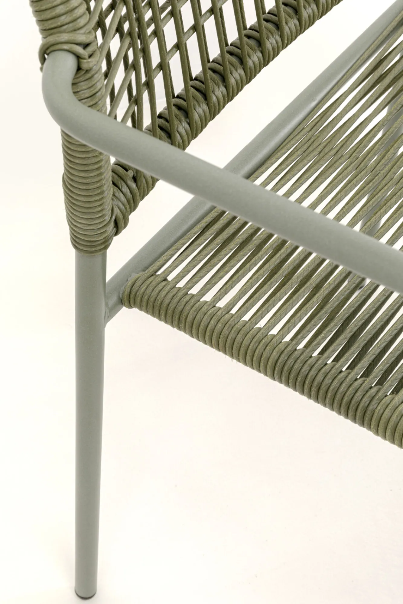 Clearance KARE Design Krzesło ogrodowe z podłokietnikami w kolorze zielonym ażurowe 54x85 cm - KARE