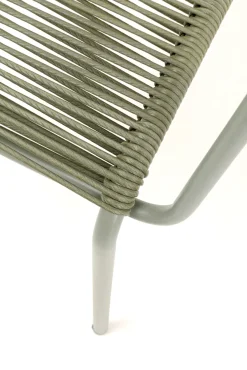 Clearance KARE Design Krzesło ogrodowe z podłokietnikami w kolorze zielonym ażurowe 54x85 cm - KARE