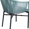 Fashion KARE Design Krzesło ogrodowe z podłokietnikami niebieskie petrol  rama aluminiowa 57x76 cm - KARE