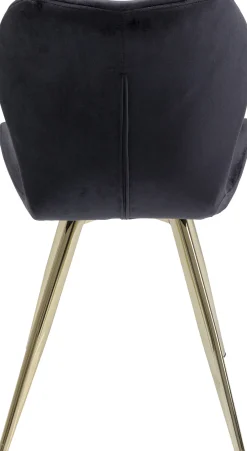 Discount KARE Design Krzesło Viva 50x82 cm czarne - nogi złote - KARE