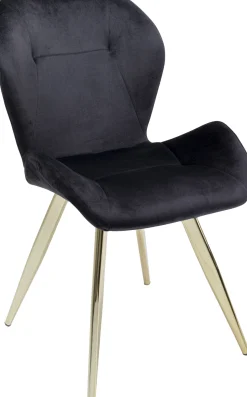 Discount KARE Design Krzesło Viva 50x82 cm czarne - nogi złote - KARE