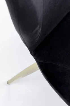 Discount KARE Design Krzesło Viva 50x82 cm czarne - nogi złote - KARE