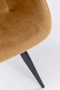 Clearance KARE Design Krzesło Viva 50x82 cm kolor curry - nogi czarne - KARE