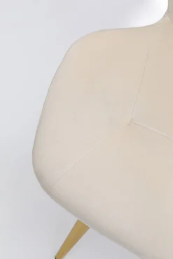 Hot KARE Design Krzesło Viva 50x82 cm kremowe - nogi złote - KARE