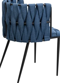 Online KARE Design Krzesło w kolorze niebieskim rama czarna stalowa 55x75 cm - KARE