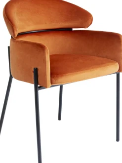 Hot KARE Design Krzesło z podłokietnikami Alexia 61x78 cm pomarańczowe - KARE