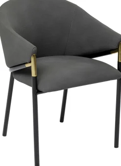 Best KARE Design Krzesło z podłokietnikami Boulevard 57x79 cm szare - KARE