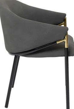 Best KARE Design Krzesło z podłokietnikami Boulevard 57x79 cm szare - KARE