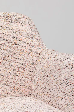 New KARE Design Krzesło z podłokietnikami beżowe z czarnymi nogami ze stali 70x85 cm - KARE