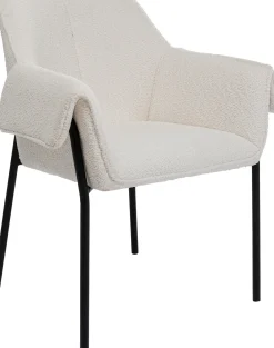 Discount KARE Design Krzesło z podłokietnikami Bess 70x85 cm kremowe - KARE