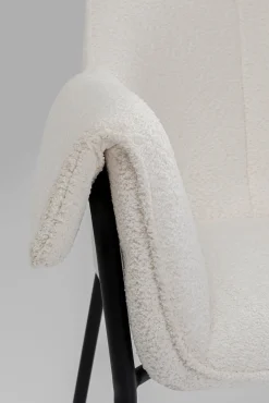 Discount KARE Design Krzesło z podłokietnikami Bess 70x85 cm kremowe - KARE