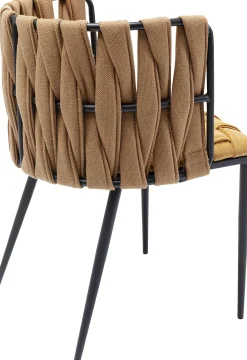 Fashion KARE Design Krzesło z podłokietnikami Cheerio 55x75 cm żółte - KARE