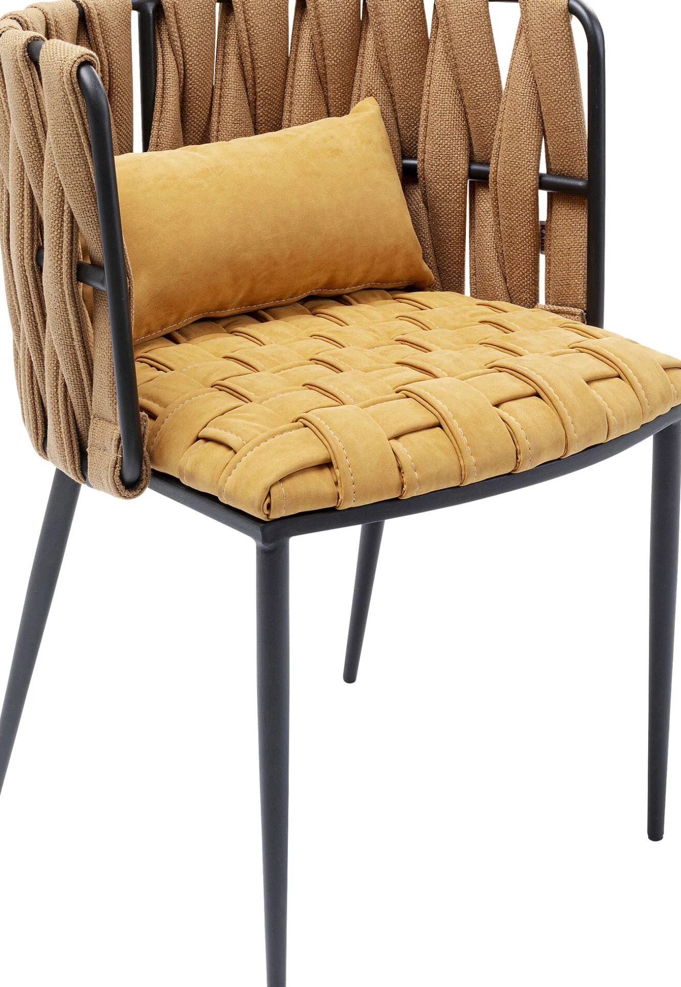 Fashion KARE Design Krzesło z podłokietnikami Cheerio 55x75 cm żółte - KARE