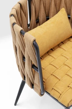 Fashion KARE Design Krzesło z podłokietnikami Cheerio 55x75 cm żółte - KARE