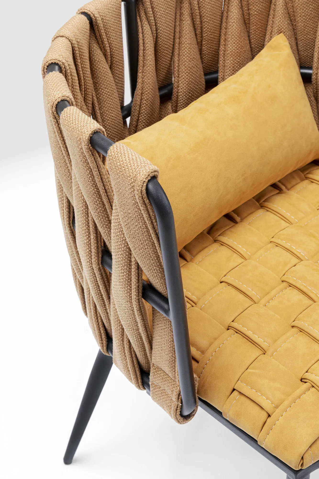 Fashion KARE Design Krzesło z podłokietnikami Cheerio 55x75 cm żółte - KARE