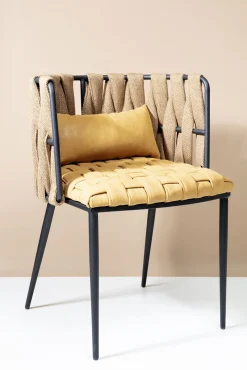 Fashion KARE Design Krzesło z podłokietnikami Cheerio 55x75 cm żółte - KARE