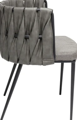 Clearance KARE Design Krzesło z podłokietnikami Cheerio 55x75 cm szare - KARE