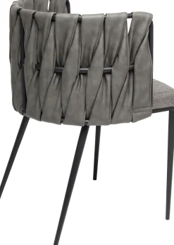 Clearance KARE Design Krzesło z podłokietnikami Cheerio 55x75 cm szare - KARE